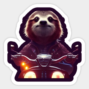 Biker Sloth Sticker